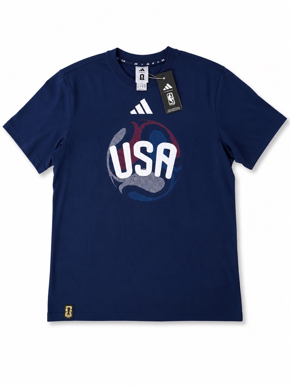 adidas Navy USA Logo Short Sleeve Tee